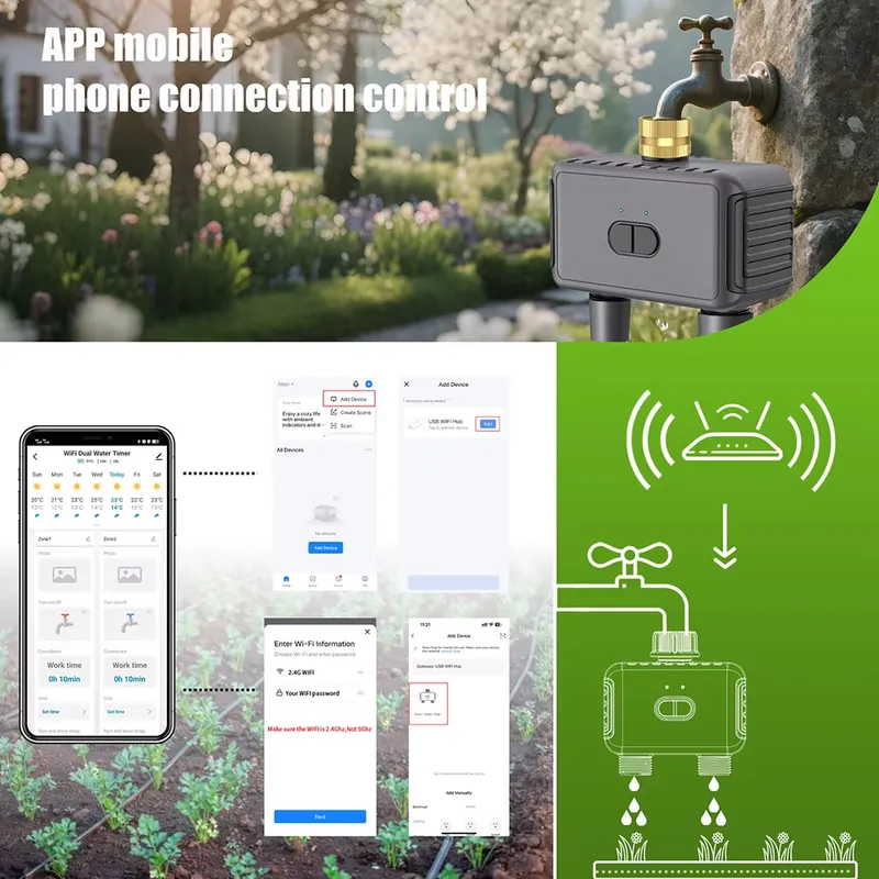 WAP01 WiFi APP Control Dual Ho - Smart Garden Irrigation review and price