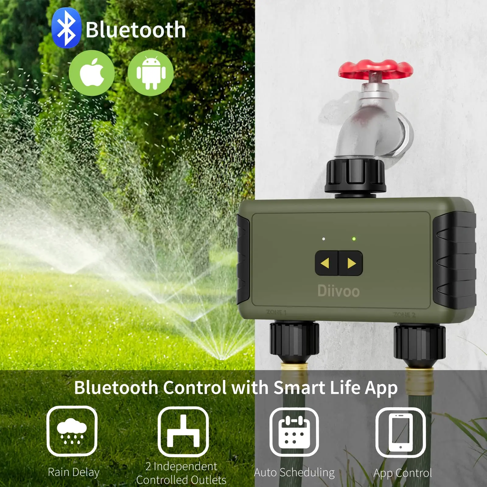 Diivoo Timed Sprinkler for Blu - Smart Garden Nursery review and price