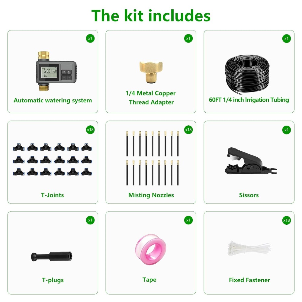 60FT Drip Irrigation System Wi - Smart Garden Raised Bed review and price